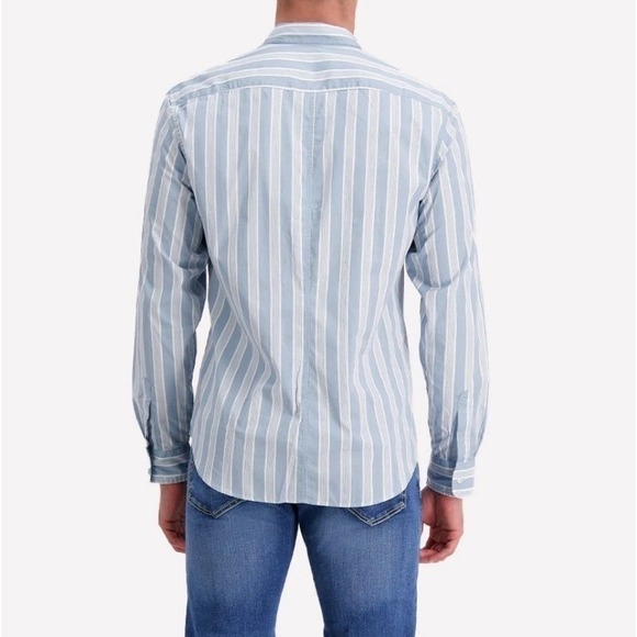 Frank & Eileen Finbar Mens Size M Striped Button Down Long Sleeve Shirt Casual - Picture 3 of 9